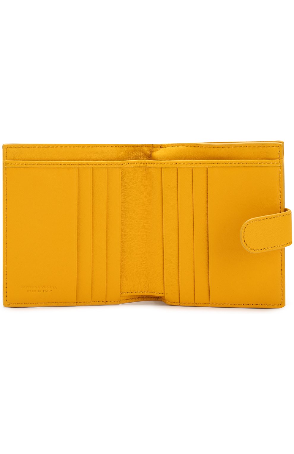 Кожаный кошелек с плетением intrecciato Bottega Veneta, желтого цвета, арт. 121059/V001N в ЦУМ | Фото №3 Кожаный кошелек с плетением intrecciato Bottega Veneta желтого цвета | Фото №3