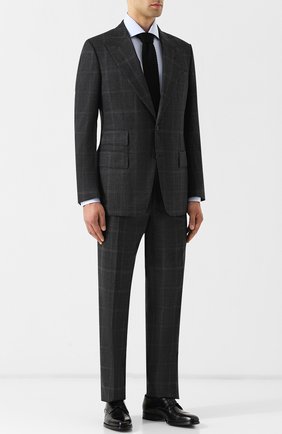 Мужская хлопковая сорочка с воротником акула TOM FORD голубого цвета по цене 33650 руб., арт. 4FT012/94S3AX | Фото 2 Мужская хлопковая сорочка с воротником акула TOM FORD голубого цвета, арт. 4FT012/94S3AX | Фото 2