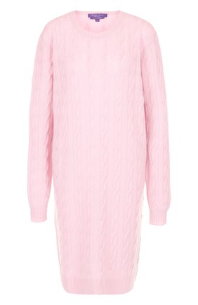 Женское вязаное кашемировое платье с круглым вырезом RALPH LAUREN розового цвета по цене 172000 руб., арт. 290720002 | Фото 1 Женское вязаное кашемировое платье с круглым вырезом RALPH LAUREN розового цвета, арт. 290720002 | Фото 1 (Длина Ж (юбки, платья, шорты): До колена; Материал внешний: Кашемир, Шерсть; Рукава: Длинные; Статус проверки: Проверена категория; Случай: Повседневный; Женское Кросс-КТ: Платье-одежда)