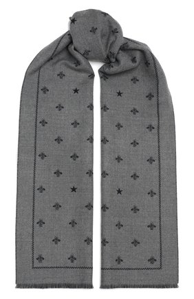 Мужской шерстяной шарф с необработанным краем GUCCI темно-серого цвета по цене 26500 руб., арт. 430583/4G200 | Фото 1 Мужской шерстяной шарф с необработанным краем GUCCI темно-серого цвета, арт. 430583/4G200 | Фото 1