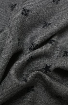 Мужской шерстяной шарф с необработанным краем GUCCI темно-серого цвета по цене 26500 руб., арт. 430583/4G200 | Фото 2 Мужской шерстяной шарф с необработанным краем GUCCI темно-серого цвета, арт. 430583/4G200 | Фото 2