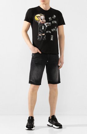 Мужская хлопковая футболка DOM REBEL черного цвета по цене 9950 руб., арт. BALLER/T-SHIRT | Фото 2 Мужская хлопковая футболка DOM REBEL черного цвета, арт. BALLER/T-SHIRT | Фото 2