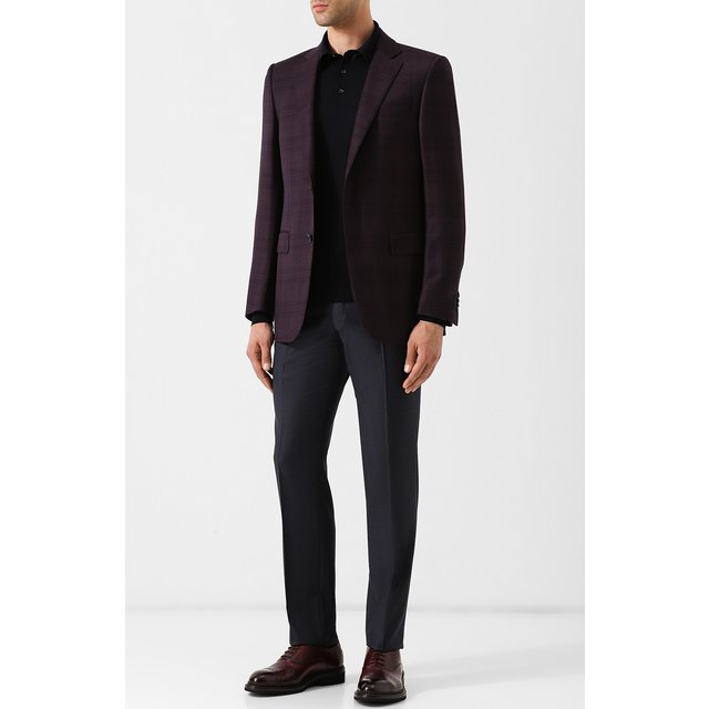 фото Шерстяное поло с длинными рукавами ermenegildo zegna