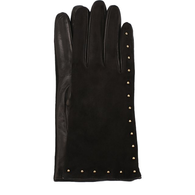 Перчатки из кожи и замши с металлическими заклепками Sermoneta Gloves