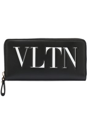 Кожаный кошелек на молнии VLTN Valentino, черно-белого цвета, арт. QW2P0645/RCH в ЦУМ | Фото №1 Кожаный кошелек на молнии VLTN Valentino черно-белого цвета | Фото №1