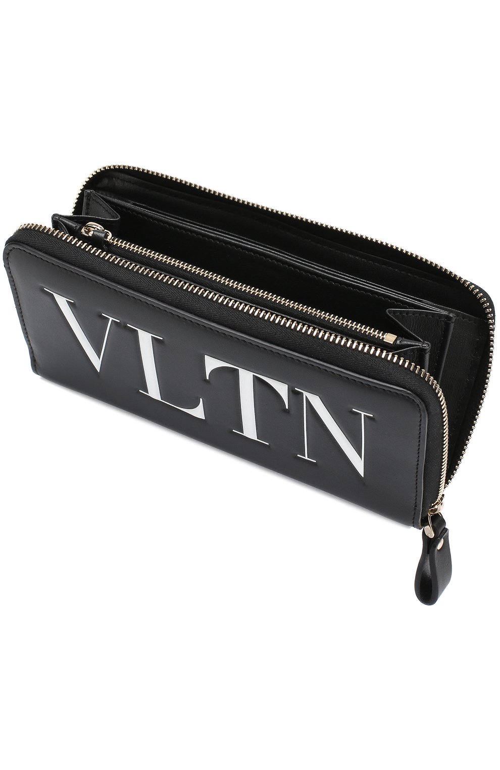 Кожаный кошелек на молнии VLTN Valentino, черно-белого цвета, арт. QW2P0645/RCH в ЦУМ | Фото №3 Кожаный кошелек на молнии VLTN Valentino черно-белого цвета | Фото №3