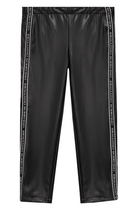 Детские леггинсы с лампасами Ermanno Scervino черного цвета, арт. 43 I LG02 ECP/4-8 в ЦУМ | Фото №1 Детские леггинсы с лампасами Ermanno Scervino черного цвета | Фото №1