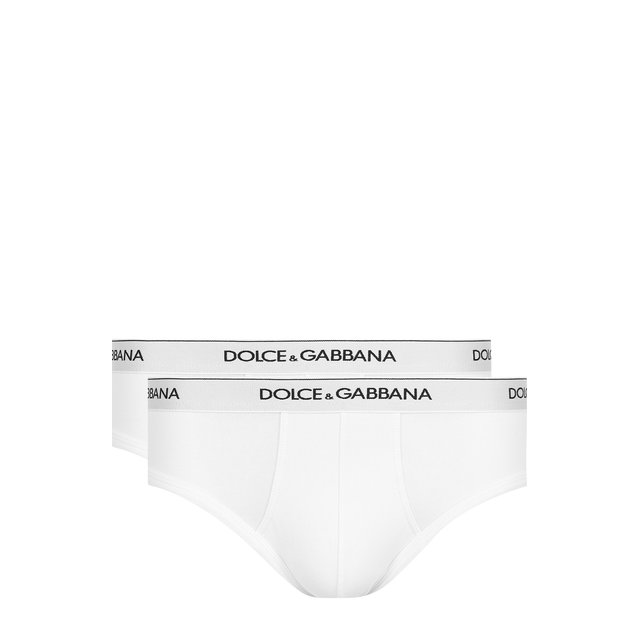 Комплект из двух хлопковых брифов с широкой резинкой Dolce&Gabbana 4988696