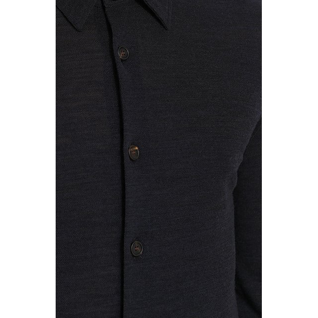 Рубашка с воротником кент из смеси шерсти и кашемира Brioni 9570819