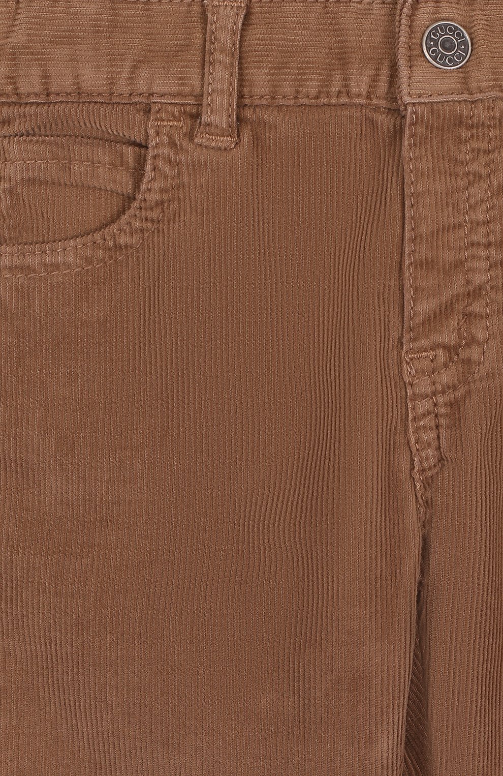 Детские вельветовые брюки GUCCI бежевого цвета, арт. 522146/XBE48 | Фото 3 (Материал внешний: Хлопок; Статус проверки: Проверена категория)