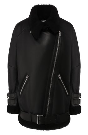 Женская дубленка с косой молнией ACNE STUDIOS черного цвета по цене 199500 руб., арт. 1AQ173 | Фото 1 Женская дубленка с косой молнией ACNE STUDIOS черного цвета, арт. 1AQ173 | Фото 1