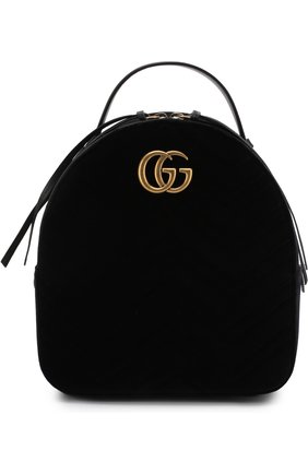 Рюкзак GG Marmont из бархата | Фото №1 Рюкзак GG Marmont из бархата | Фото №1