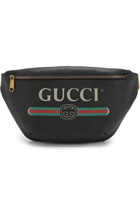 Кожаная поясная сумка Gucci Print | Фото №1 Кожаная поясная сумка Gucci Print | Фото №1