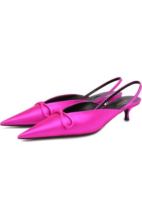 Атласные мюли Knife на каблуке kitten heel | Фото №1 Атласные мюли Knife на каблуке kitten heel | Фото №1