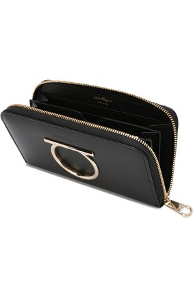 Кожаный кошелек на молнии Salvatore Ferragamo, черного цвета, арт. 691138 в ЦУМ | Фото №3 Кожаный кошелек на молнии Salvatore Ferragamo черного цвета | Фото №3