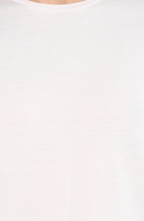 Мужская футболка из шелка и хлопка LORO PIANA белого цвета, арт. FAF6128 | Фото 5 (Материал внешний: Шелк, Хлопок; Принт: Без принта; Рукава: Короткие; Длина (для топов): Стандартные; Мужское Кросс-КТ: Футболка-одежда; Стили: Кэжуэл; Статус проверки: Проверена категория)