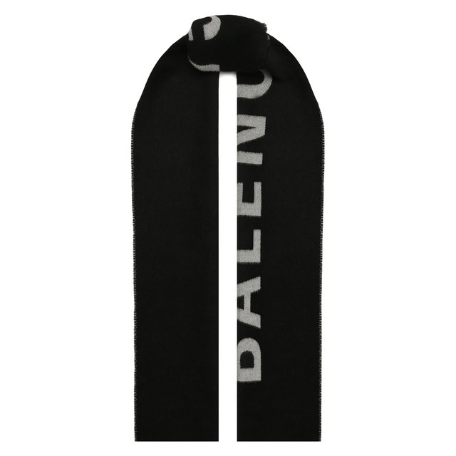 фото Шерстяной шарф с логотипом бренда balenciaga