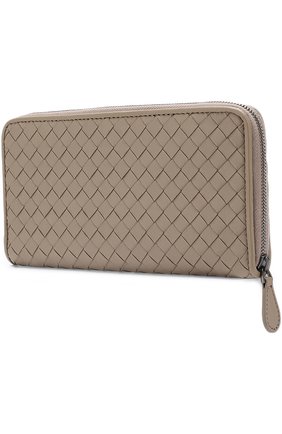 Женские кожаный кошелек BOTTEGA VENETA серого цвета по цене 53550 руб., арт. 506685/V001N | Фото 2 Женские кожаный кошелек BOTTEGA VENETA серого цвета, арт. 506685/V001N | Фото 2