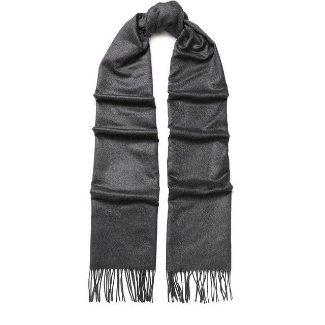 фото Шелковый шарф с бахромой corneliani