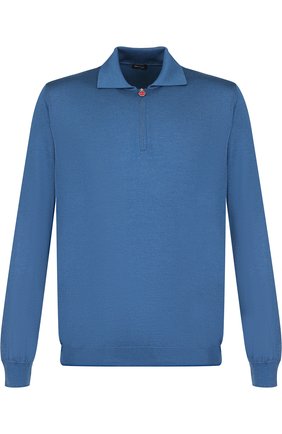 Мужское поло из смеси кашемира и шелка KITON бирюзового цвета по цене 137000 руб., арт. UK05/Z | Фото 1 Мужское поло из смеси кашемира и шелка KITON бирюзового цвета, арт. UK05/Z | Фото 1