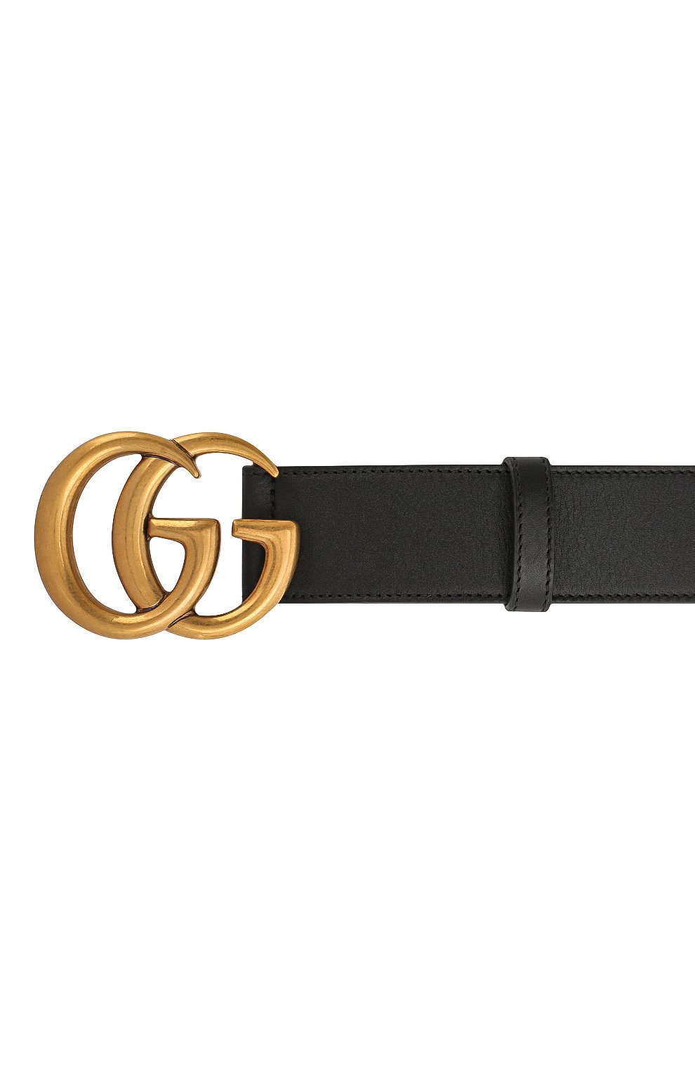 Мужской кожаный ремень с фигурной пряжкой GUCCI черного цвета по цене 34000 руб., арт. 397660/AP00T | Фото 3 Мужской кожаный ремень с фигурной пряжкой GUCCI черного цвета, арт. 397660/AP00T | Фото 3
