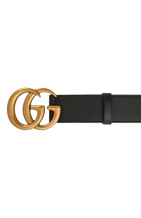 Мужской кожаный ремень с фигурной пряжкой GUCCI черного цвета по цене 34000 руб., арт. 397660/AP00T | Фото 3 Мужской кожаный ремень с фигурной пряжкой GUCCI черного цвета, арт. 397660/AP00T | Фото 3