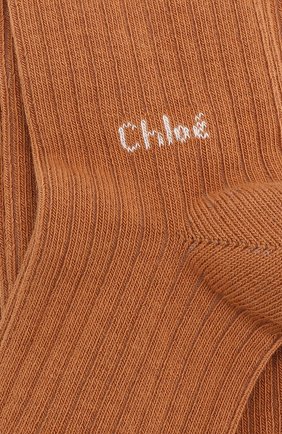 Детские колготки из хлопка CHLOÉ коричневого цвета по цене 3570 руб., арт. C10243 | Фото 2 Детские колготки из хлопка CHLOÉ коричневого цвета, арт. C10243 | Фото 2