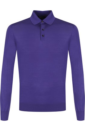 Мужское шерстяное поло с длинными рукавами ERMENEGILDO ZEGNA фиолетового цвета по цене 55950 руб., арт. URM00/132 | Фото 1 Мужское шерстяное поло с длинными рукавами ERMENEGILDO ZEGNA фиолетового цвета, арт. URM00/132 | Фото 1 (Рукава: Длинные; Длина (для топов): Стандартные; Материал внешний: Шерсть; Кросс-КТ: Трикотаж; Статус проверки: Проверена категория; Застежка: Пуговицы)