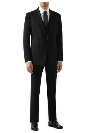 Мужской костюм-тройка из шерсти TOM FORD черного цвета по цене 398500 руб., арт. 422R12/31AL43 | Фото 1 Мужской костюм-тройка из шерсти TOM FORD черного цвета, арт. 422R12/31AL43 | Фото 1
