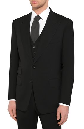 Мужской костюм-тройка из шерсти TOM FORD черного цвета по цене 398500 руб., арт. 422R12/31AL43 | Фото 2 Мужской костюм-тройка из шерсти TOM FORD черного цвета, арт. 422R12/31AL43 | Фото 2