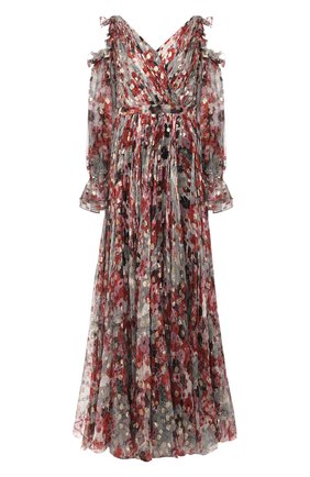 Женское шелковое платье ALEXANDER MCQUEEN разноцветного цвета по цене 1100000 руб., арт. 530706/QLG03 | Фото 1 Женское шелковое платье ALEXANDER MCQUEEN разноцветного цвета, арт. 530706/QLG03 | Фото 1 (Материал внешний: Шелк; Рукава: Длинные; Случай: Вечерний; Длина Ж (юбки, платья, шорты): Макси; Женское Кросс-КТ: Платье-одежда)