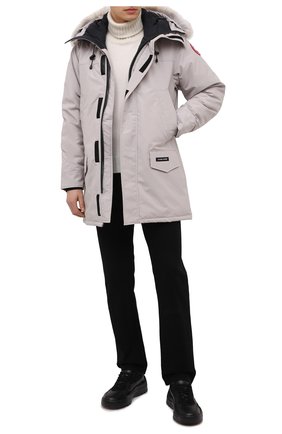 Мужская пуховая парка langford с меховой отделкой CANADA GOOSE светло-серого цвета по цене 115500 руб., арт. 2062M | Фото 2 Мужская пуховая парка langford с меховой отделкой CANADA GOOSE светло-серого цвета, арт. 2062M | Фото 2