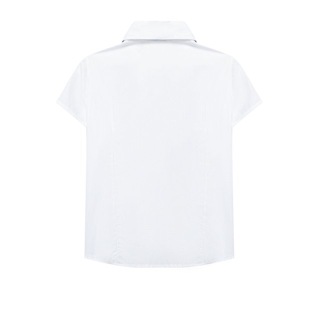 Хлопковая блуза с декором Caf 23.MM-P0/RIF.BLU/9A-11A Фото 2