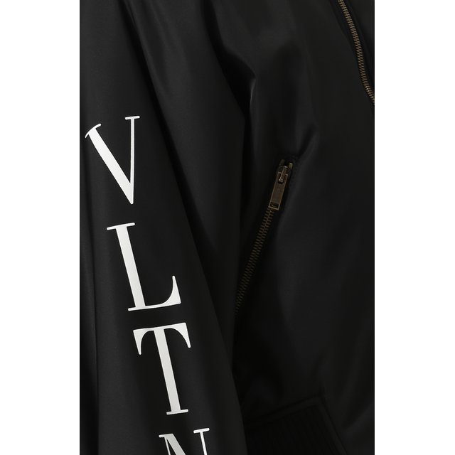 фото Бомбер на молнии с логотипом бренда valentino