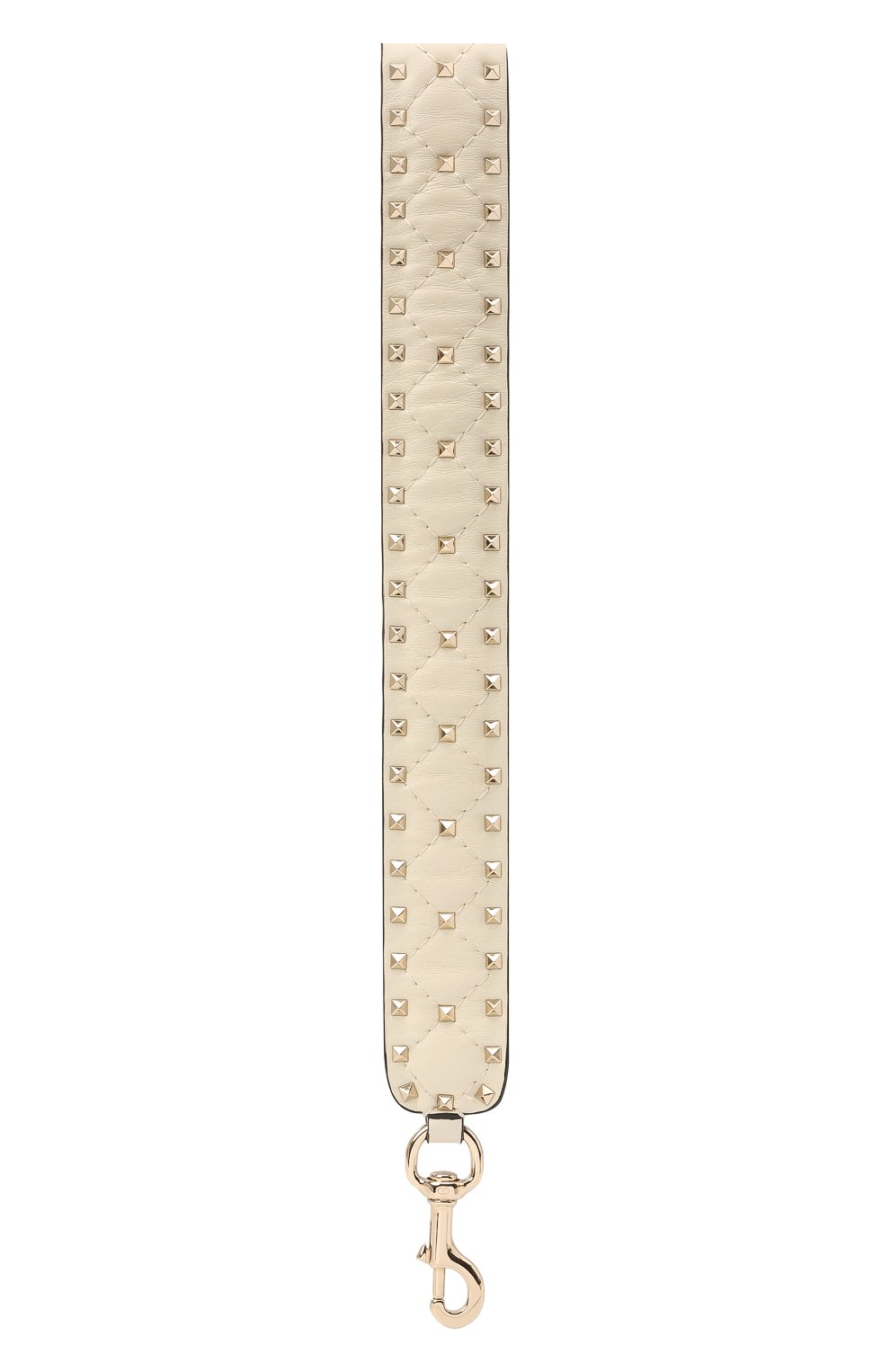 Женские кожаный ремень для сумки rockstud spike VALENTINO кремвого цвета, арт. QW1P0P37/NAP | Фото 2 (Материал: Натуральная кожа; Кросс-КТ: ремень-сумка; Статус проверки: Проверена категория)