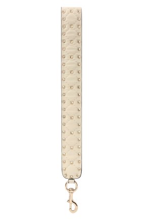 Женские кожаный ремень для сумки rockstud spike VALENTINO кремвого цвета, арт. QW1P0P37/NAP | Фото 2 (Материал: Натуральная кожа; Кросс-КТ: ремень-сумка; Статус проверки: Проверена категория)