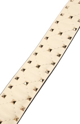 Женские кожаный ремень для сумки rockstud spike VALENTINO кремвого цвета по цене 69950 руб., арт. QW1P0P37/NAP | Фото 3 Женские кожаный ремень для сумки rockstud spike VALENTINO кремвого цвета, арт. QW1P0P37/NAP | Фото 3 (Материал: Натуральная кожа; Кросс-КТ: ремень-сумка; Статус проверки: Проверена категория)