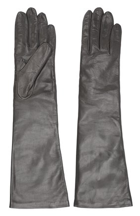 Женские кожаные перчатки SERMONETA GLOVES темно-серого цвета по цене 15250 руб., арт. SG15/304 8BT | Фото 2 Женские кожаные перчатки SERMONETA GLOVES темно-серого цвета, арт. SG15/304 8BT | Фото 2