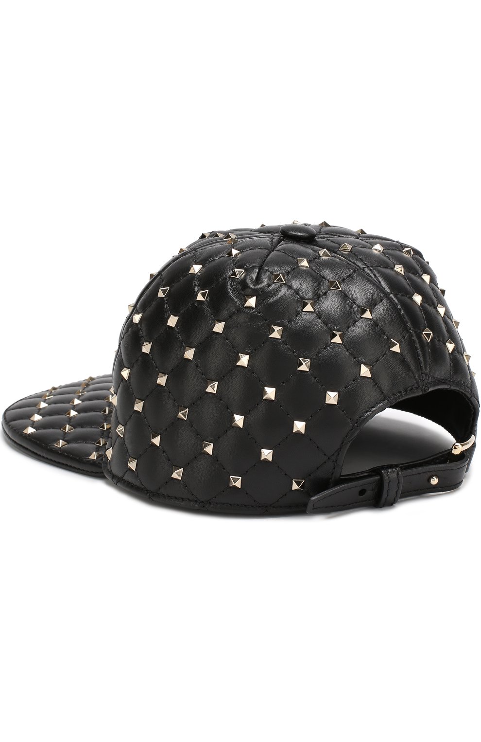 Кожаная бейсболка Valentino Garavani Rockstud Valentino, черного цвета, арт. QW2H0A10/NAP в ЦУМ | Фото №2 Кожаная бейсболка Valentino Garavani Rockstud Valentino черного цвета | Фото №2