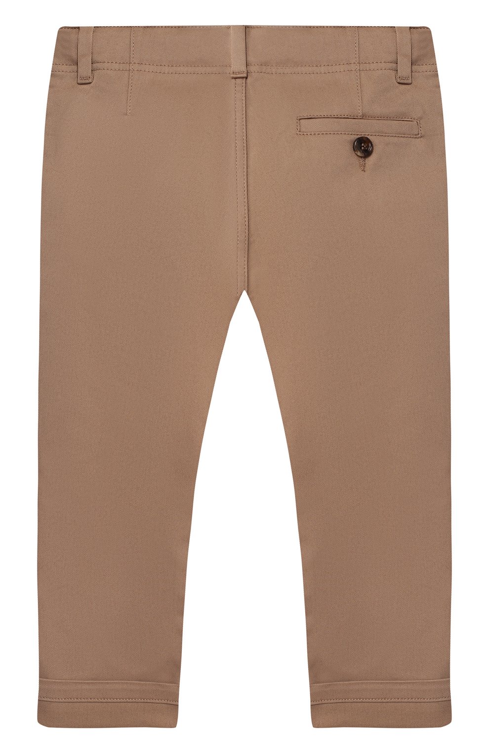 Детские брюки из хлопка с контрастной отделкой GUCCI бежевого цвета, арт. 475408/XBB56 | Фото 2 (Кросс-КТ НВ: Брюки; Статус проверки: Проверена категория)
