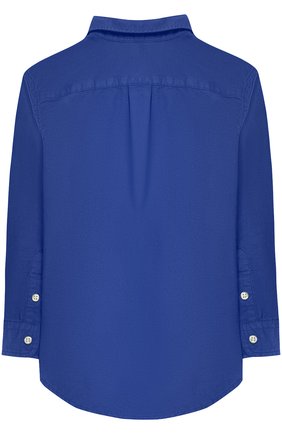 Детская хлопковая рубашка с воротником button down POLO RALPH LAUREN синего цвета по цене 4875 руб., арт. 321702884 | Фото 2 Детская хлопковая рубашка с воротником button down POLO RALPH LAUREN синего цвета, арт. 321702884 | Фото 2