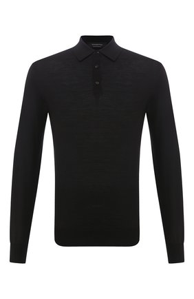 Мужское шерстяное поло с длинными рукавами ERMENEGILDO ZEGNA черного цвета по цене 62800 руб., арт. URM00/132 | Фото 1 Мужское шерстяное поло с длинными рукавами ERMENEGILDO ZEGNA черного цвета, арт. URM00/132 | Фото 1