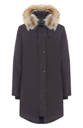 Женский пуховик shelburne CANADA GOOSE темно-серого цвета по цене 106500 руб., арт. 3802L | Фото 1 Женский пуховик shelburne CANADA GOOSE темно-серого цвета, арт. 3802L | Фото 1