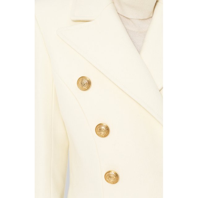 фото Двубортное пальто из смеси шерсти и кашемира balmain