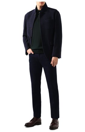 Мужское шерстяное поло GIORGIO ARMANI зеленого цвета по цене 63400 руб., арт. 8NSF03/SM01Z | Фото 2 Мужское шерстяное поло GIORGIO ARMANI зеленого цвета, арт. 8NSF03/SM01Z | Фото 2
