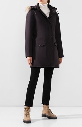 Женская парка trillium CANADA GOOSE темно-синего цвета по цене 106500 руб., арт. 6660L | Фото 2 Женская парка trillium CANADA GOOSE темно-синего цвета, арт. 6660L | Фото 2