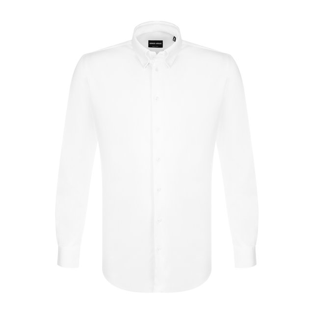 Хлопковая рубашка с воротником кент Giorgio Armani Белый 8WGCCZ06/JZ070 5298031