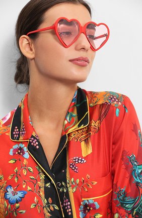 Женские солнцезащитные очки GUCCI красного цвета по цене 35700 руб., арт. GG0360 005 | Фото 2 Женские солнцезащитные очки GUCCI красного цвета, арт. GG0360 005 | Фото 2