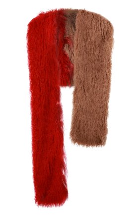 Женский красный шарф из эко-меха Dries Van Noten, арт. 182-11315-6121 купить в ЦУМ | Фото №1 Шарф из эко-меха Dries Van Noten красный | Фото №1