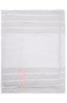 Детского шерстяное одеяло BABY T светло-серого цвета, арт. 18AI102C0IMB | Фото 2 (Материал: Шерсть, Текстиль; Статус проверки: Проверена категория, Проверено)